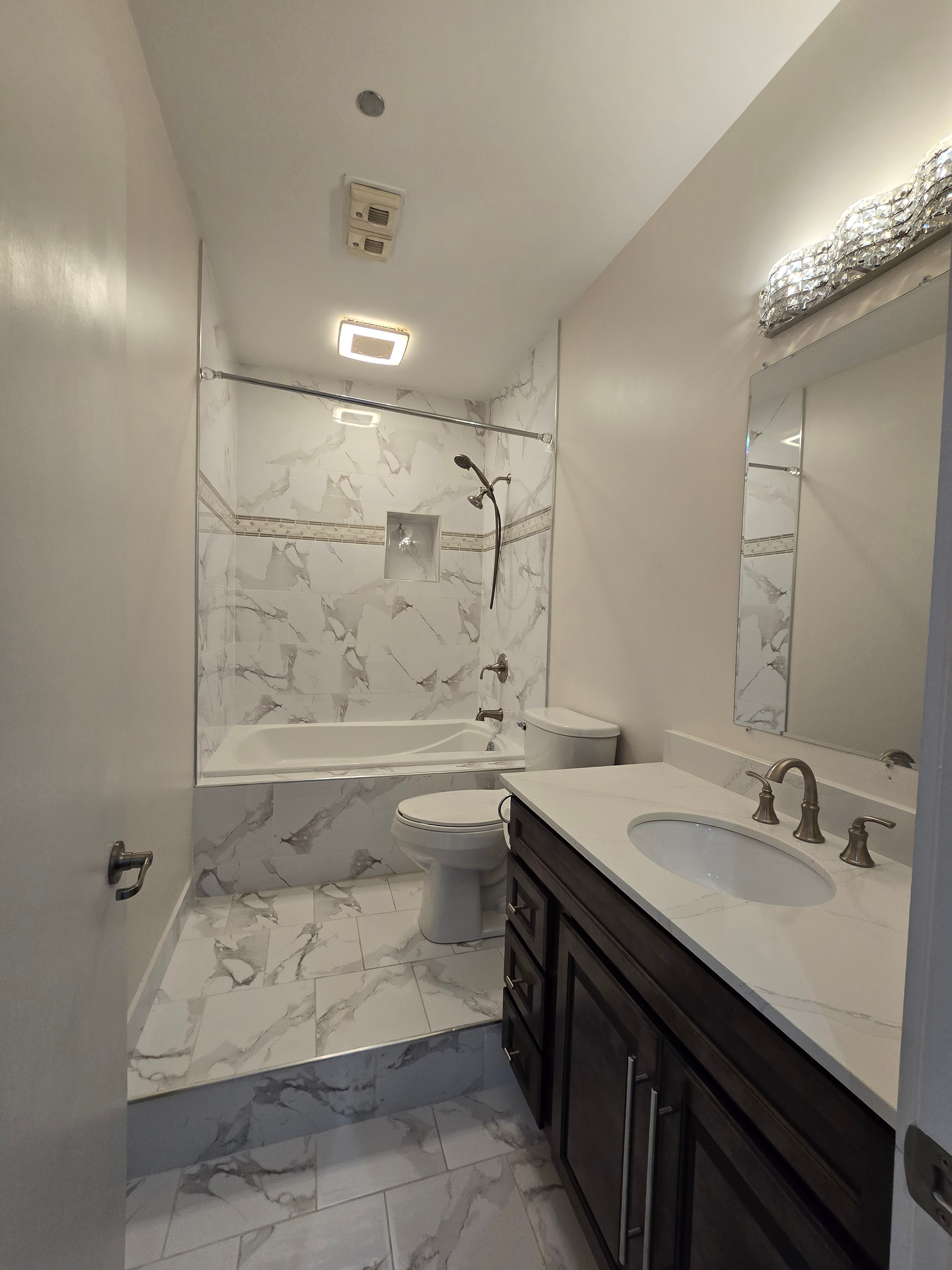Sparkling Marble Bathroom After Deep Cleaning